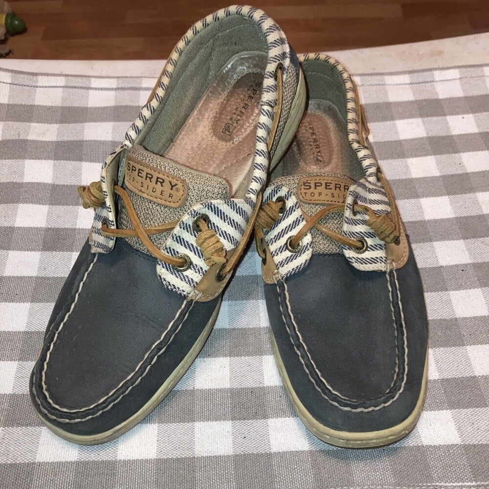 Sperry Top Sider Bluefish Mariner Stripe 2-Eye Boat Shoe Loafers Womens 8.5M BG